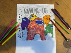 Among Us Coloring pages feature image