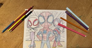 Spidey and his friends coloring pages featured image