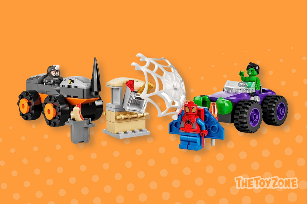 10 LEGO Marvel Hulk vs. Rhino Monster Truck Showdown