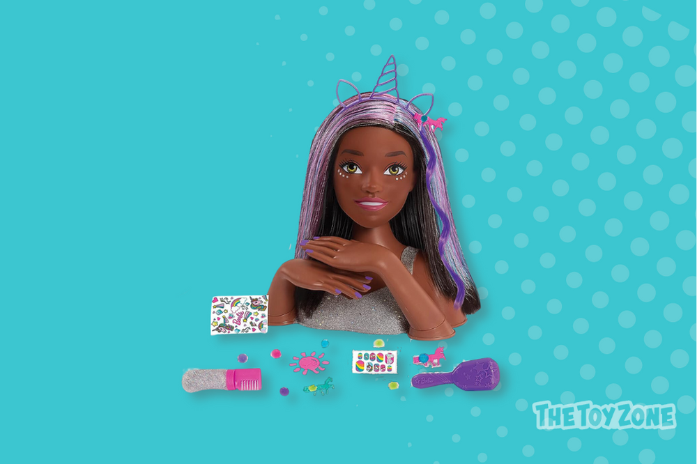 17 Barbie Deluxe 20 Piece Glitter and Go Styling Head 17 Barbie Deluxe 20 Piece Glitter and Go Styling Head