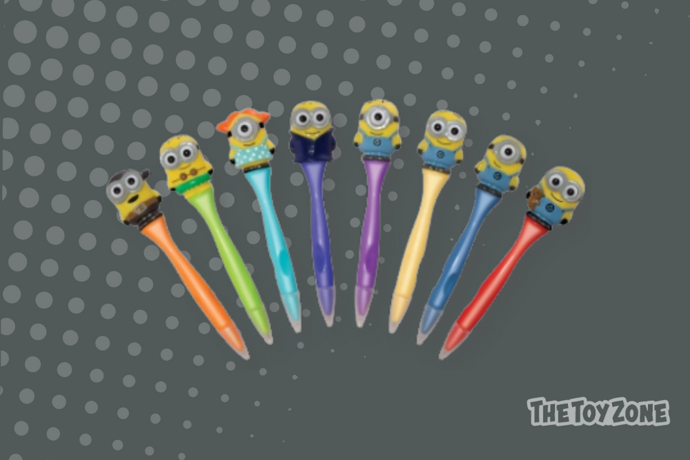 19 Inkology Bug Eye Minion Pens Set