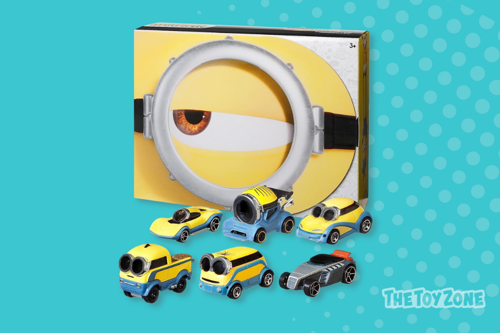 1 Hot Wheels Minions Bundle 6 Pack of Cars