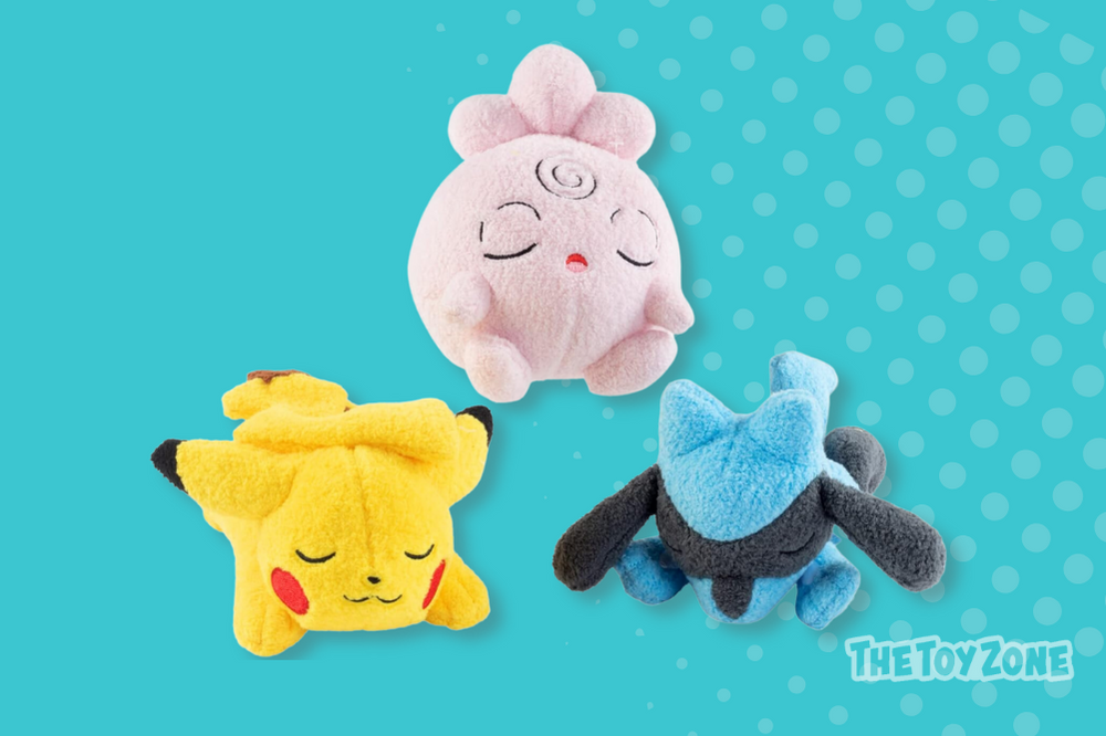 21 Pokémon Sleeping Plush, 3 Pack 5 inch Pikachu, Riolu Igglybuff