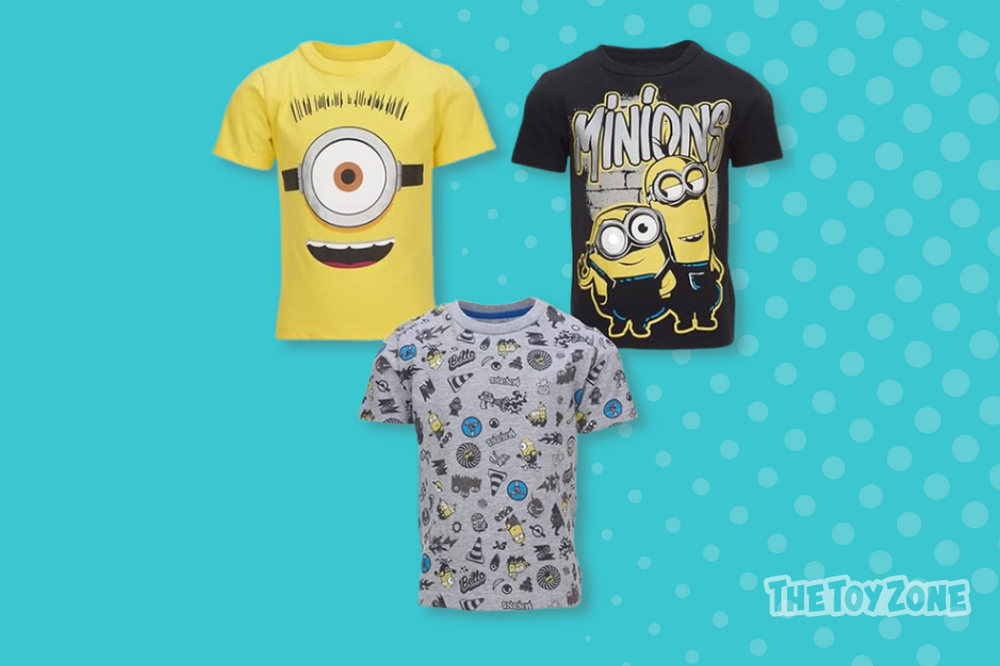 27 Minions 3 Pack Graphic T Shirts for Kids