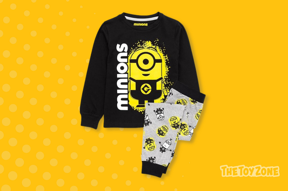 28 Minions Long Sleeve Top Grey Bottoms PJs