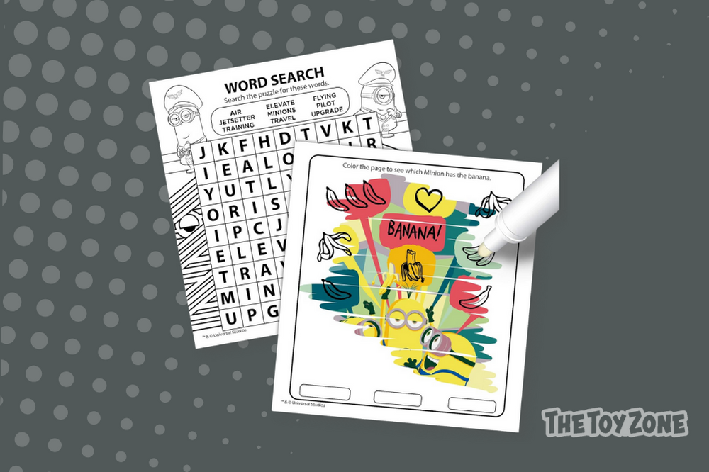 30 Minions Rise of Gru 24 Page Imagine Ink with Mess Free Marker