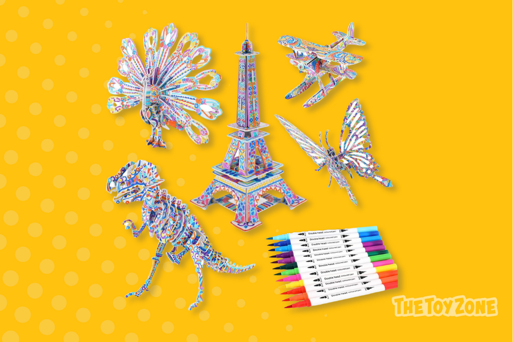 31 BEARUN 3D Coloring Puzzle Set