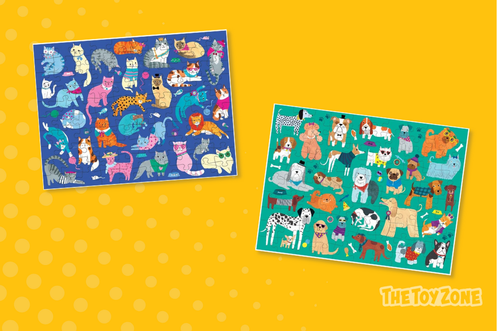 31 Mudpuppy Cats and Dogs Double Sided Puzzle