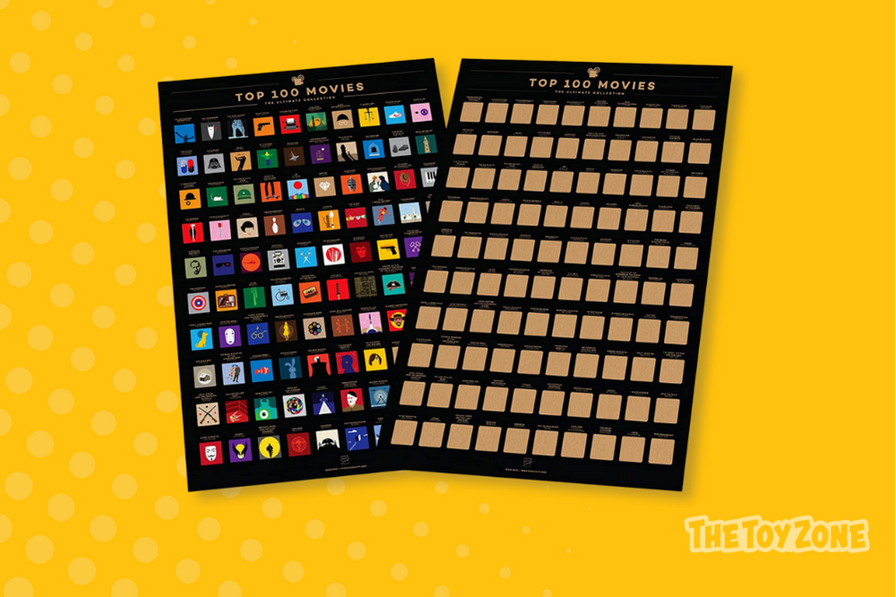 39 100 Movies Scratch Off Poster