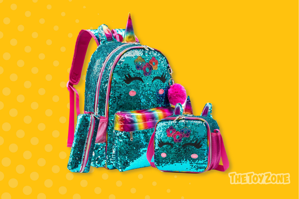 51 Meetbelify Unicorn Backpack with Lunchbox