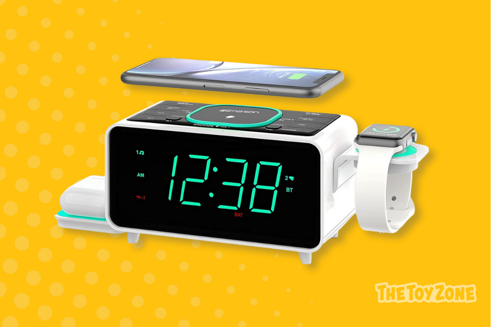 59 Emerson Alarm Clock with Wireless Charging 59 Emerson Alarm Clock with Wireless Charging