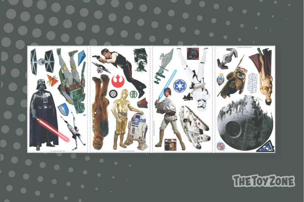 60 Star Wars Classic Peel and Stick Wall Decals