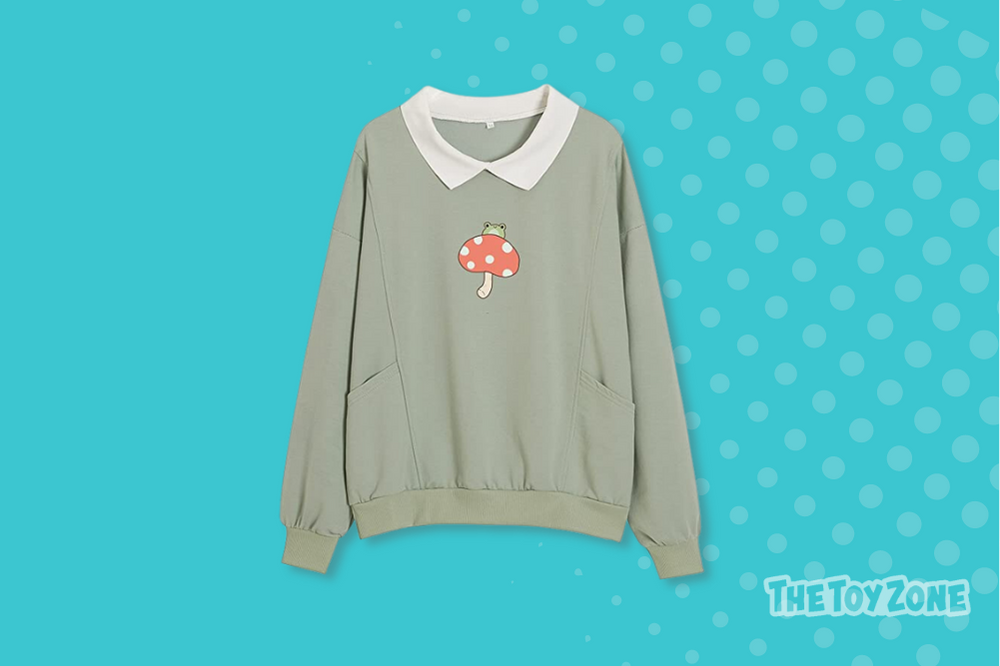 61 KIEKIECOO Cute Aesthetic Frog Sweatshirt