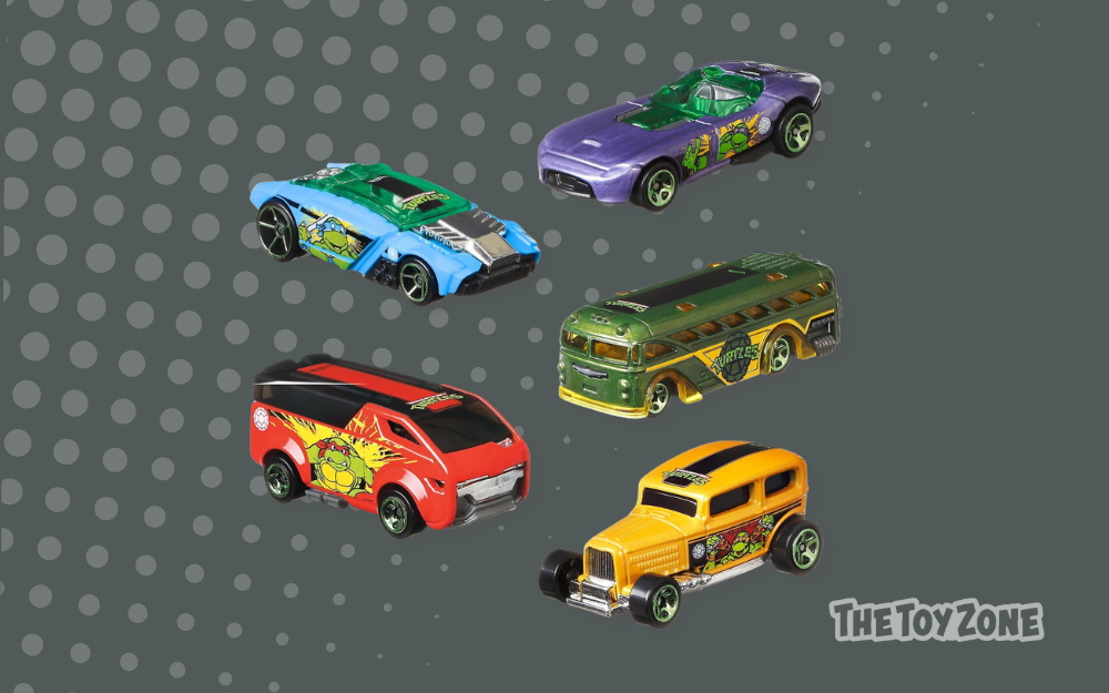 8 Hot Wheels TMNT Set 5 Vehicles