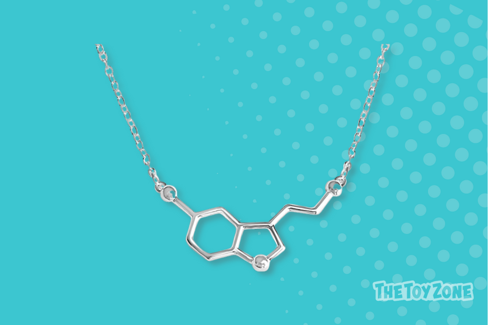 9 Rosa Vila Happiness Serotonin Molecule Necklace