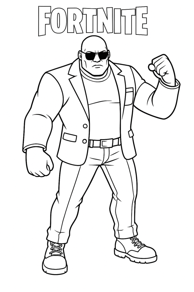 A black and white line art coloring page showcases 1