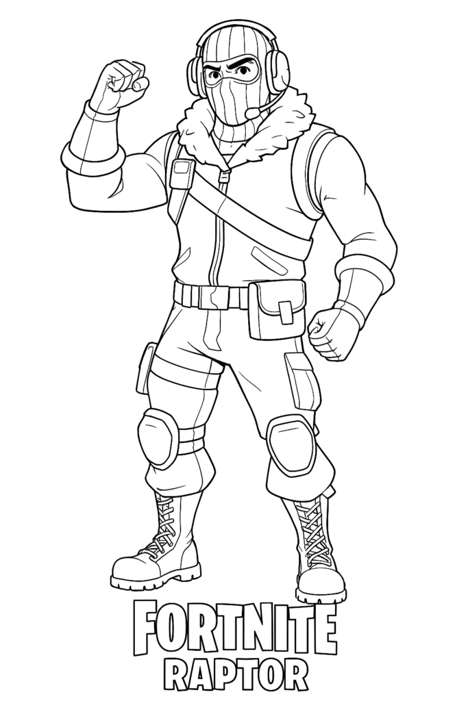 A line drawing coloring page in black and white fe