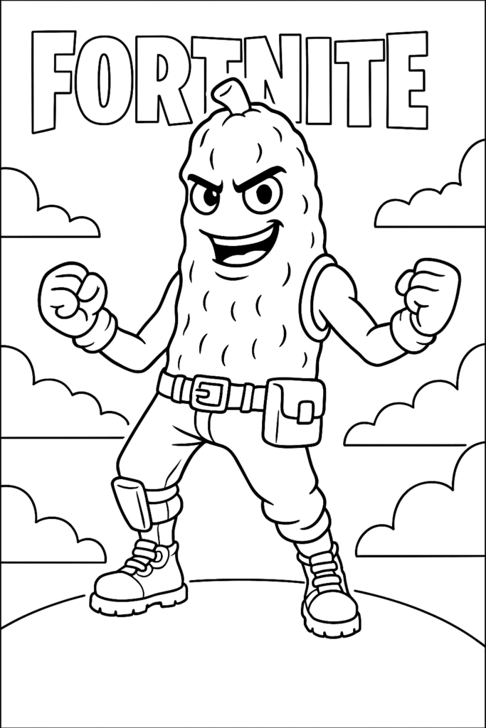 Big Dill Fornite Coloring page