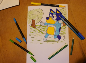 Blue Coloring Pages Printable Feature Image